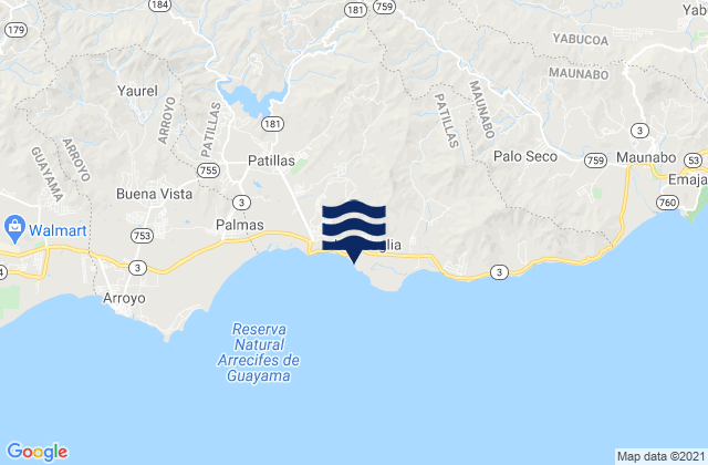 Mappa delle Getijden in Lamboglia, Puerto Rico