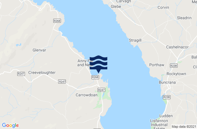 Mappa delle Getijden in Lambs Head, Ireland