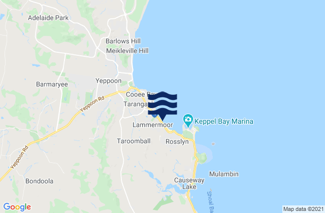 Mappa delle Getijden in Lammermoor Beach, Australia