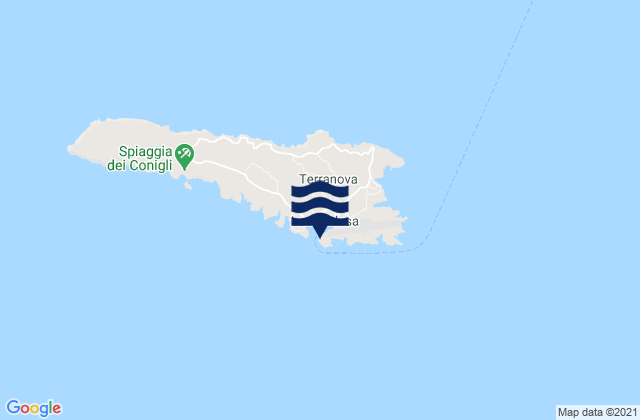 Mappa delle Getijden in Lampedusa, Italy