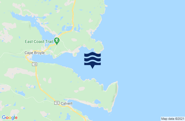 Mappa delle Getijden in Lance Cove, Canada
