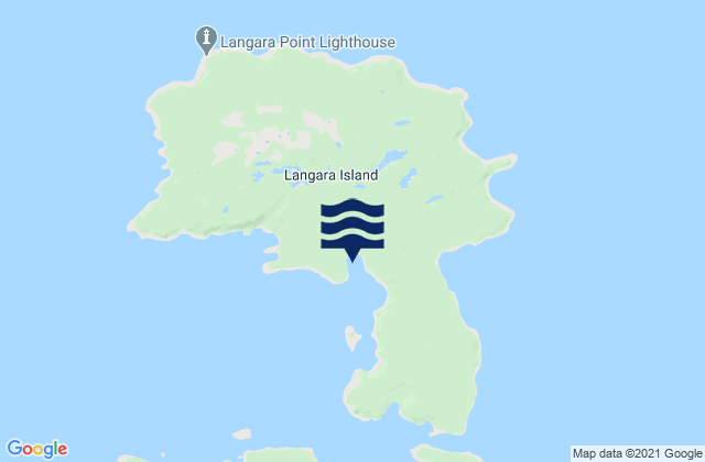 Mappa delle Getijden in Langara Island, Canada