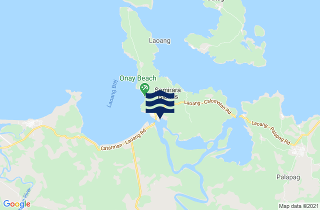 Mappa delle Getijden in Laoang (Laoang Island), Philippines