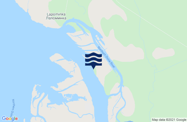 Mappa delle Getijden in Lapominka Island, Russia