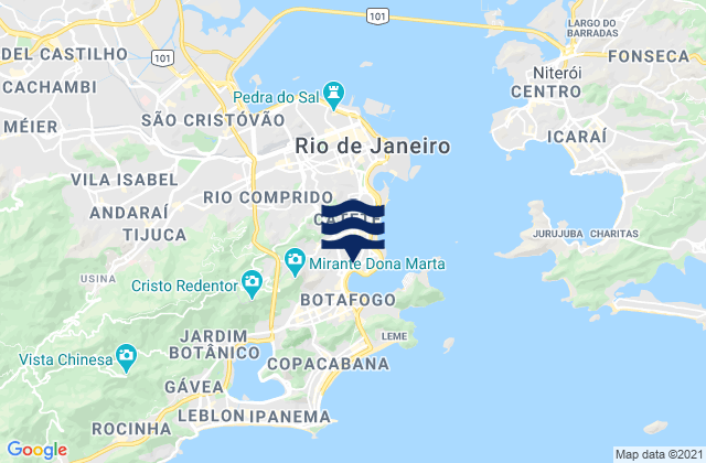 Mappa delle Getijden in Laranjeiras, Brazil