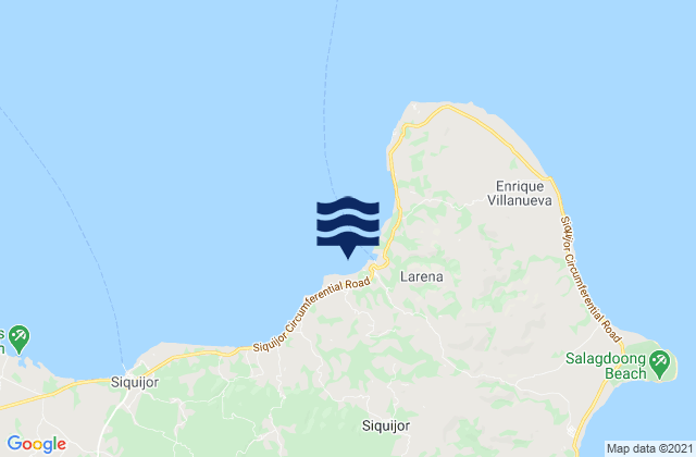 Mappa delle Getijden in Larena (Siquijor Island), Philippines