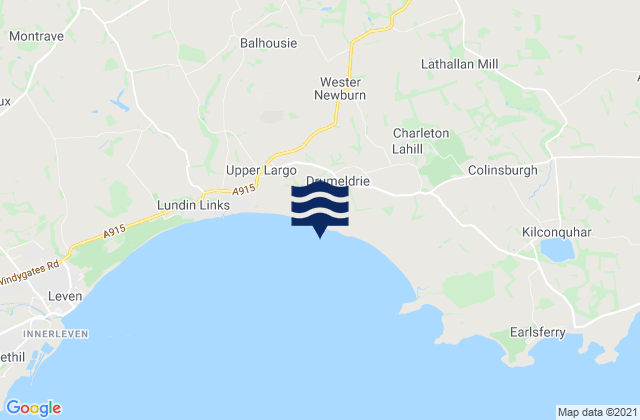 Mappa delle Getijden in Largo East Beach, United Kingdom