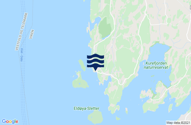 Mappa delle Getijden in Larkollen, Norway