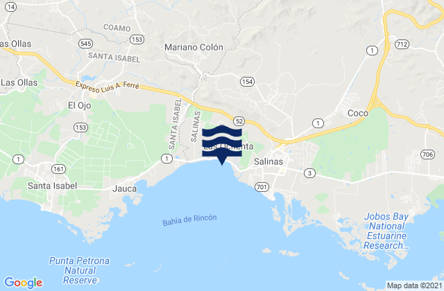 Mappa delle Getijden in Las Ochenta, Puerto Rico