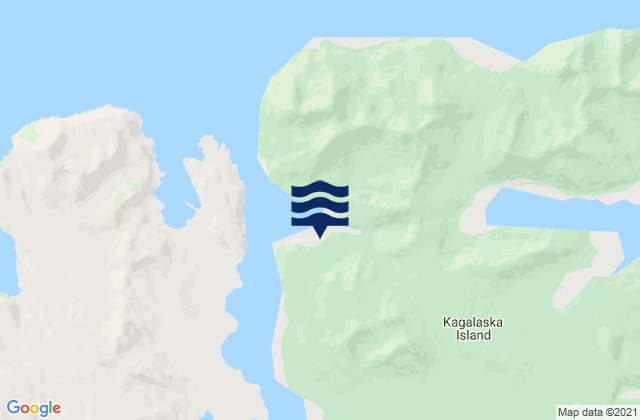 Mappa delle Getijden in Laska Cove (Kagalaska Island), United States