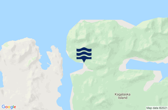Mappa delle Getijden in Laska Cove Kagalaska Island, United States
