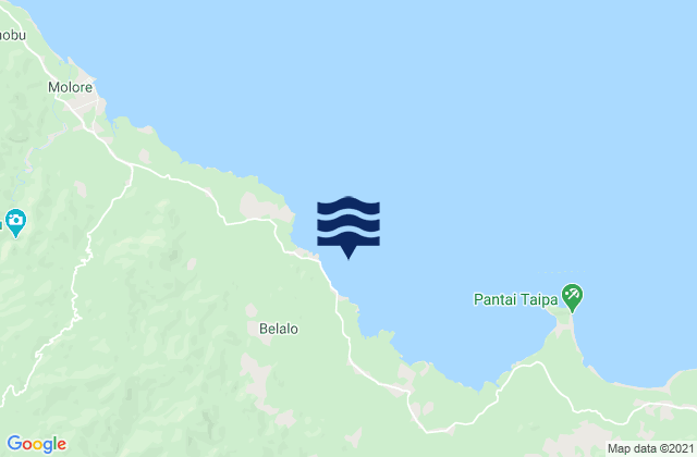 Mappa delle Getijden in Lasolo Bay, Indonesia