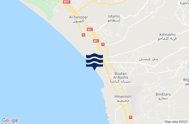 Mappa delle Getijden in Latakia Governorate, Syria