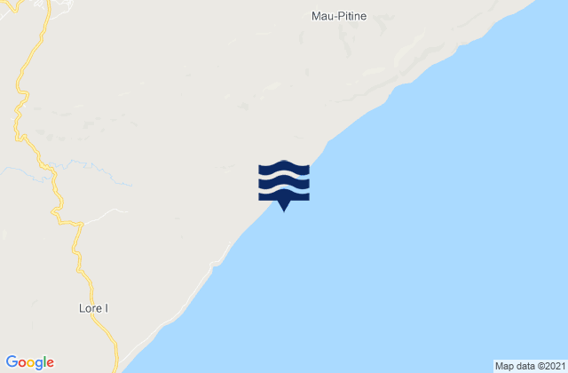 Mappa delle Getijden in Lautein, Timor Leste