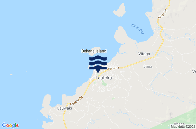 Mappa delle Getijden in Lautoka, Fiji
