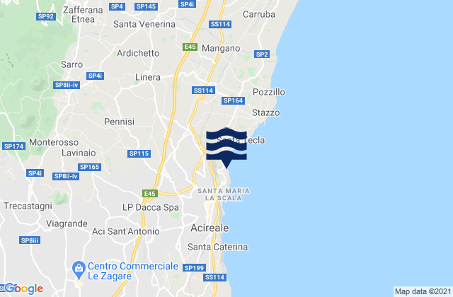 Mappa delle Getijden in Lavinaio-Monterosso, Italy
