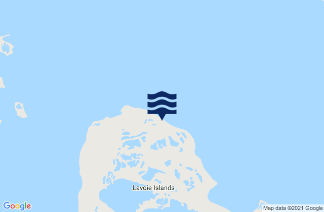 Mappa delle Getijden in Lavoie Islands, Canada