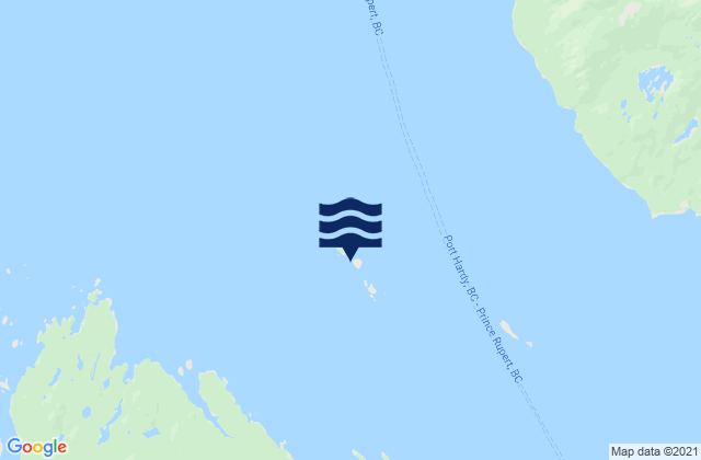 Mappa delle Getijden in Lawyer Islands, Canada