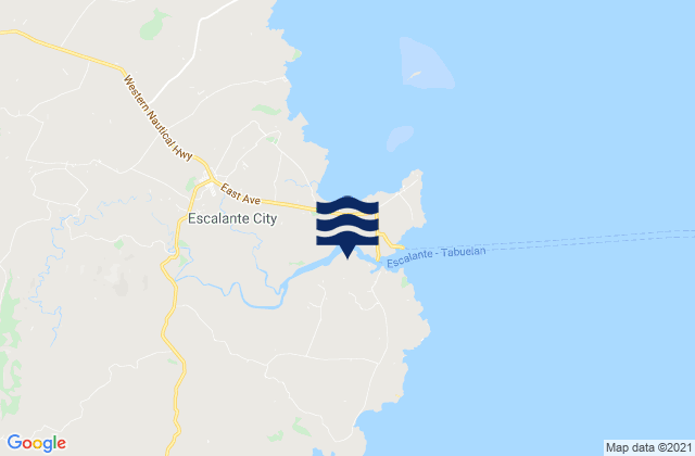 Mappa delle Getijden in Lañgub, Philippines