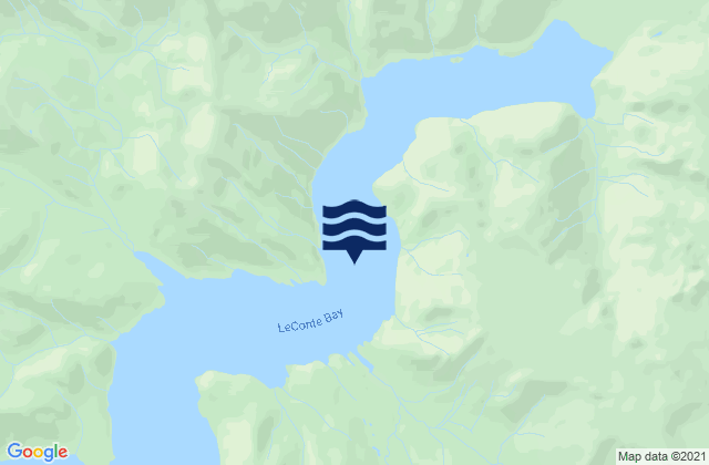 Mappa delle Getijden in Le Conte Bay, United States
