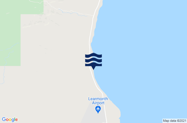 Mappa delle Getijden in Learmonth, Australia