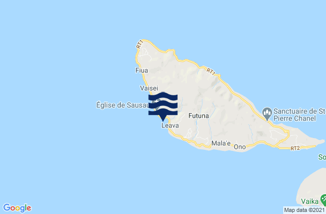 Mappa delle Getijden in Leava, Wallis and Futuna