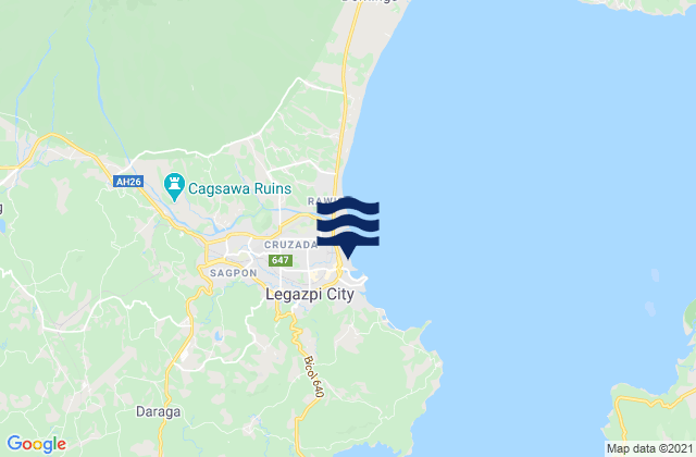 Mappa delle Getijden in Legaspi, Philippines