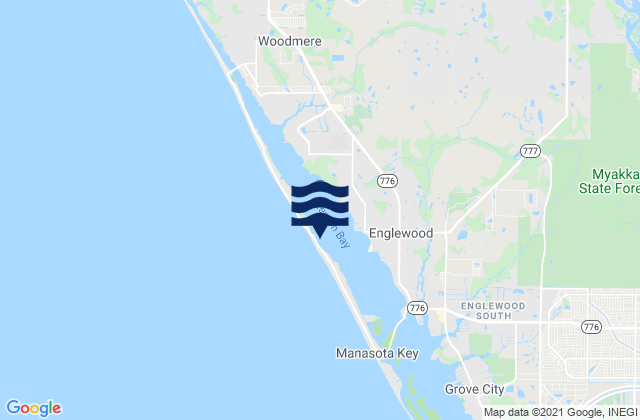 Mappa delle Getijden in Lemon Bay, United States