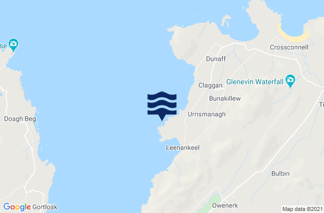 Mappa delle Getijden in Lenan Head, Ireland