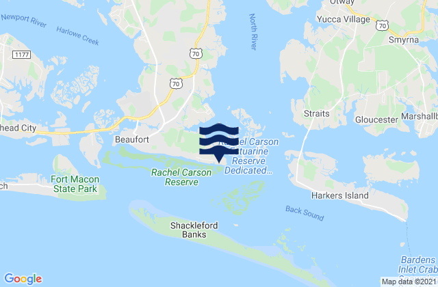 Mappa delle Getijden in Lenoxville Point, United States