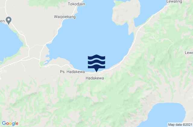 Mappa delle Getijden in Lerahinga, Indonesia