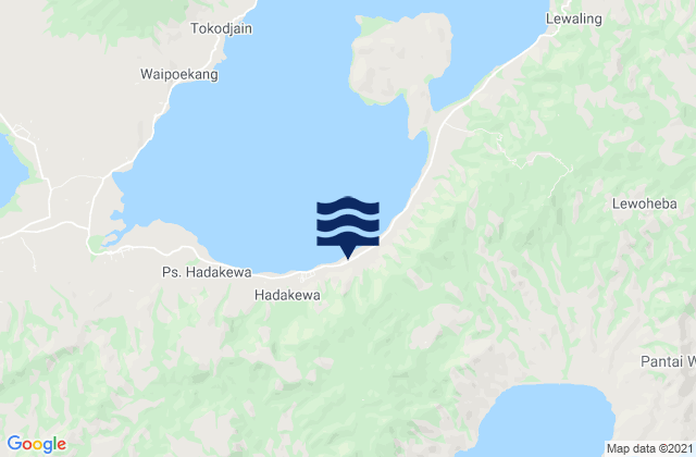 Mappa delle Getijden in Leramatang, Indonesia
