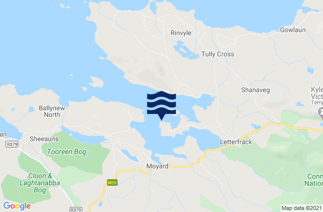 Mappa delle Getijden in Letterfrack, Ireland