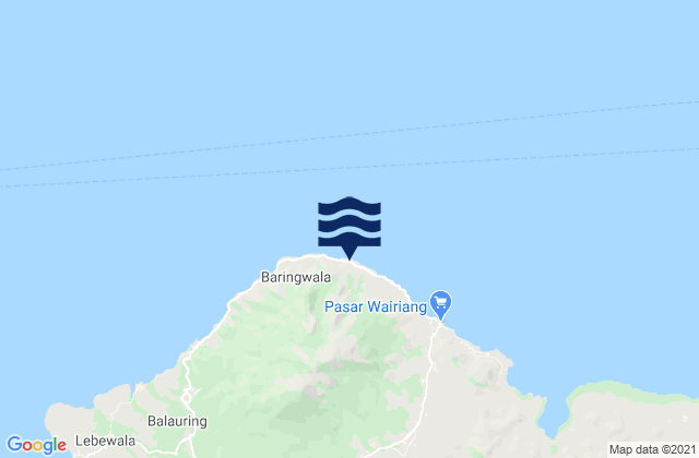 Mappa delle Getijden in Leuwohung, Indonesia