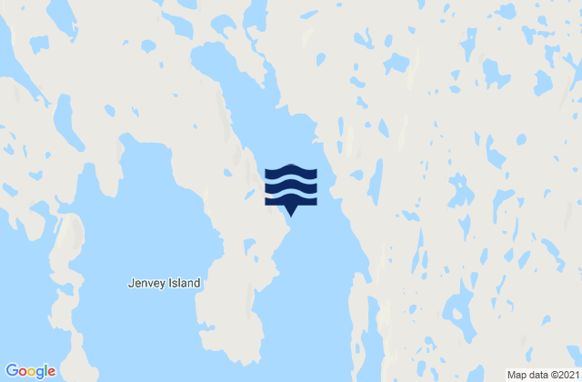 Mappa delle Getijden in Lewis Bay, Canada