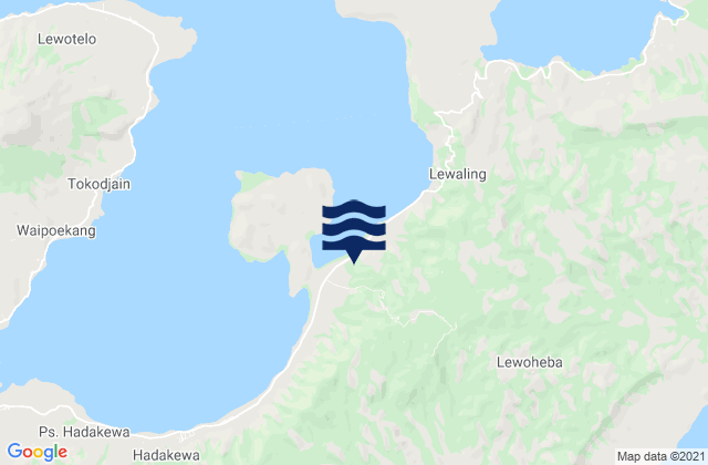 Mappa delle Getijden in Lewoeleng, Indonesia