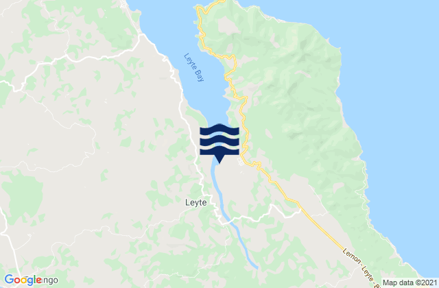 Mappa delle Getijden in Leyte, Philippines