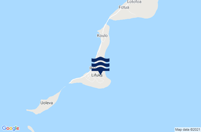Mappa delle Getijden in Lifuka Island, Tonga