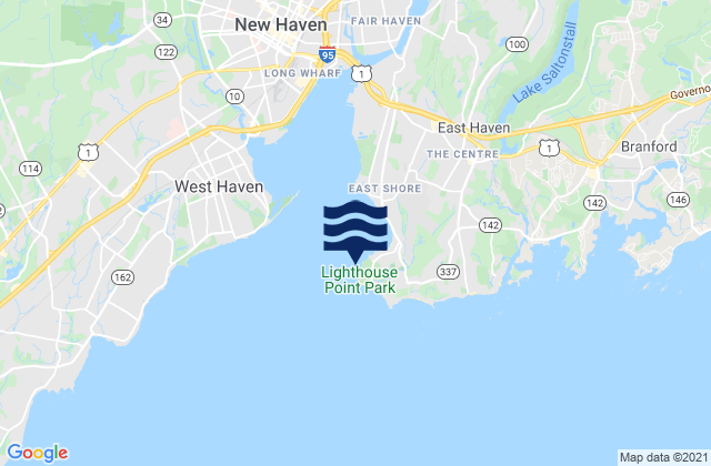 Mappa delle Getijden in Lighthouse Point New Haven Harbor, United States