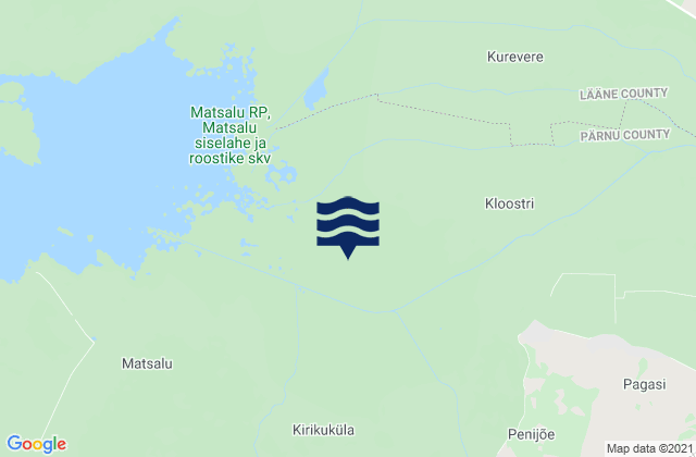 Mappa delle Getijden in Lihula, Estonia