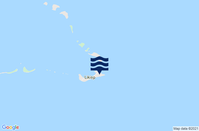 Mappa delle Getijden in Likiep, Marshall Islands