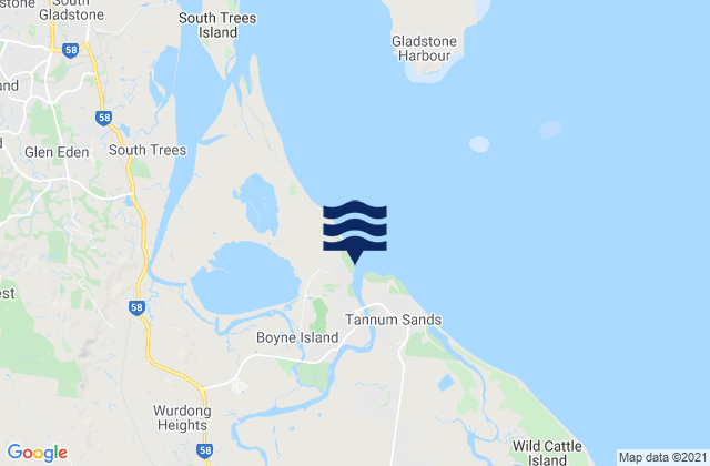 Mappa delle Getijden in Lilleys Beach, Australia
