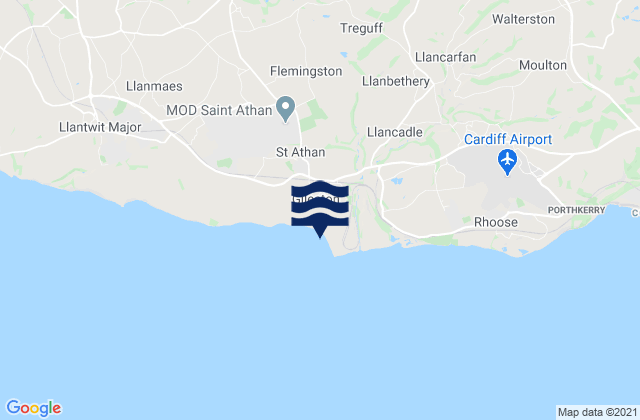 Mappa delle Getijden in Limpert Bay Beach, United Kingdom