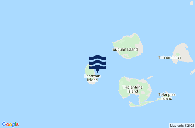 Mappa delle Getijden in Linawan Island, Philippines