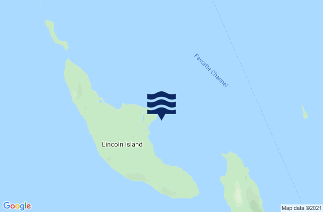 Mappa delle Getijden in Lincoln Island, United States