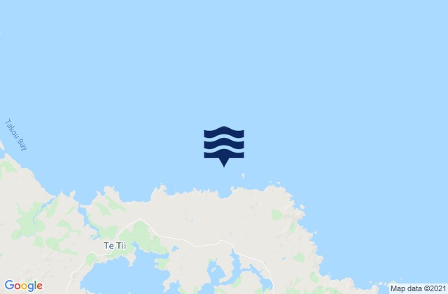 Mappa delle Getijden in Lion Rock, New Zealand