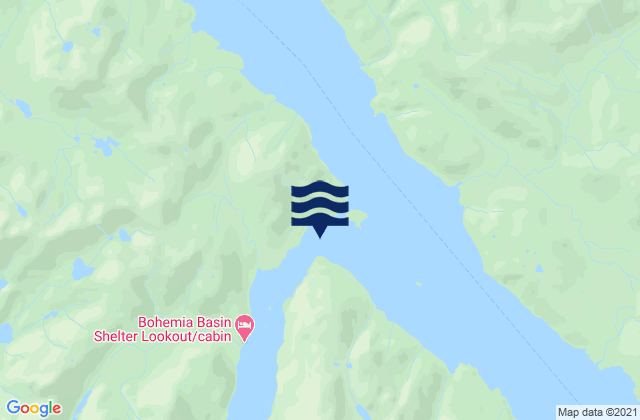 Mappa delle Getijden in Lisianski Strait north of Rock Point, United States
