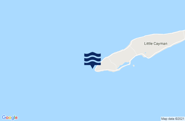 Mappa delle Getijden in Little Cayman, Cayman Islands