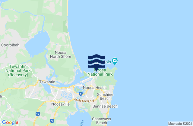 Mappa delle Getijden in Little Cove, Australia
