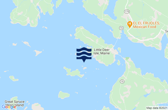 Mappa delle Getijden in Little Eaton Island NNE of, United States